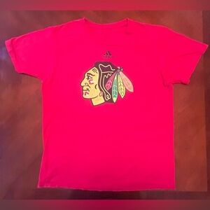 Adidas Chicago blackhawks T shirt LARGE